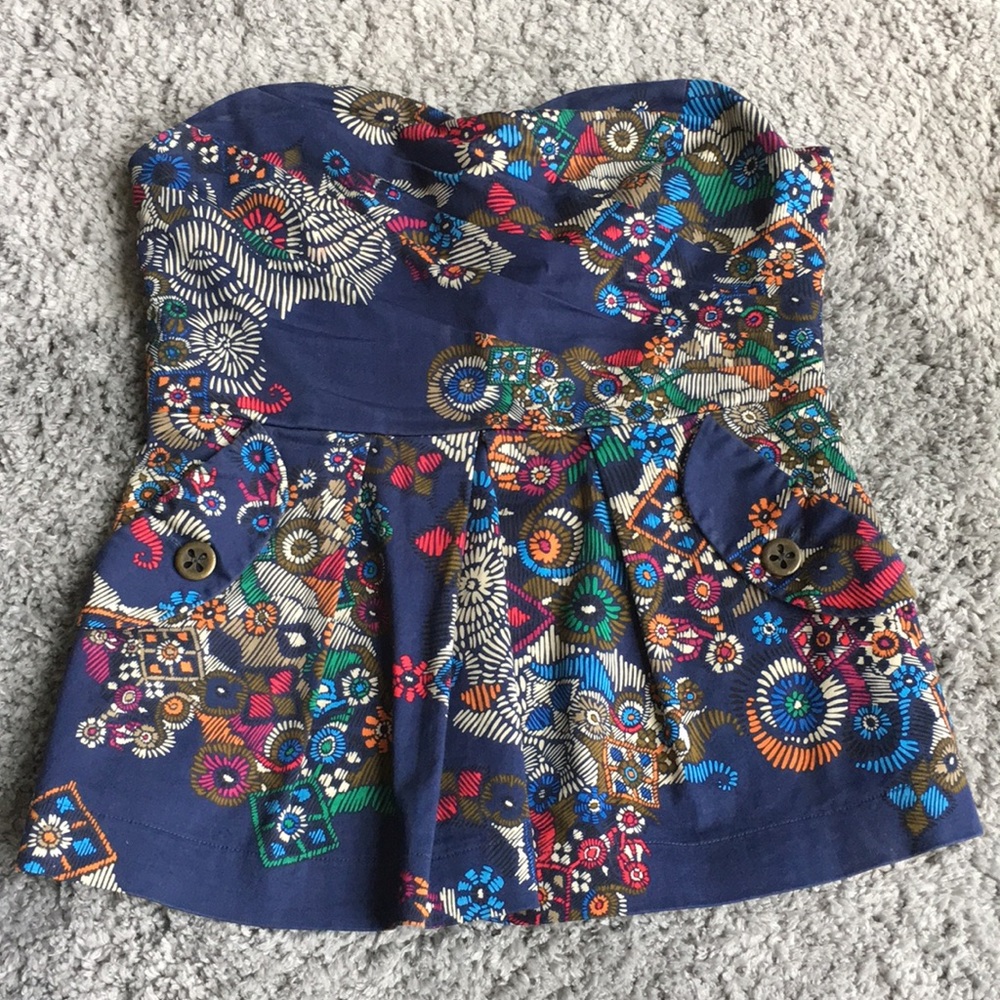 Anthropologie Strapless Top